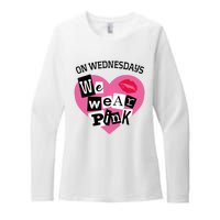 On Wednesday We Wear Pink Funny Valentine Womens CVC Long Sleeve Shirt