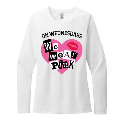 On Wednesday We Wear Pink Funny Valentine Womens CVC Long Sleeve Shirt