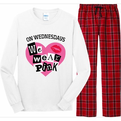 On Wednesday We Wear Pink Funny Valentine Long Sleeve Pajama Set