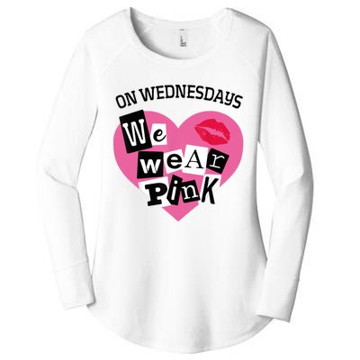 On Wednesday We Wear Pink Funny Valentine Women's Perfect Tri Tunic Long Sleeve Shirt