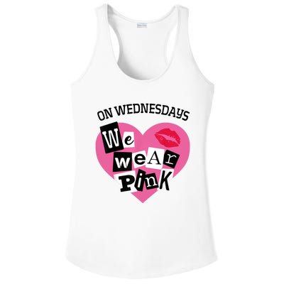 On Wednesday We Wear Pink Funny Valentine Ladies PosiCharge Competitor Racerback Tank