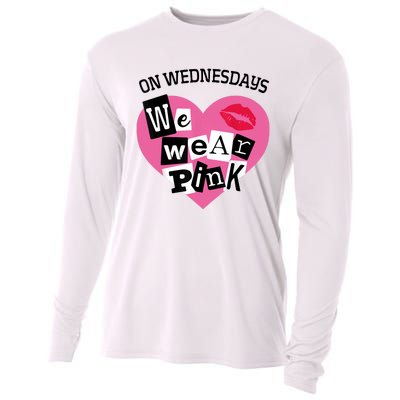 On Wednesday We Wear Pink Funny Valentine Cooling Performance Long Sleeve Crew