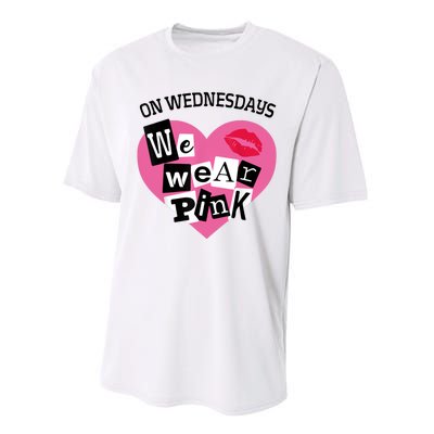 On Wednesday We Wear Pink Funny Valentine Performance Sprint T-Shirt