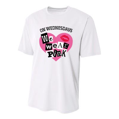 On Wednesday We Wear Pink Funny Valentine Youth Performance Sprint T-Shirt