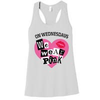 On Wednesday We Wear Pink Funny Valentine Women's Racerback Tank