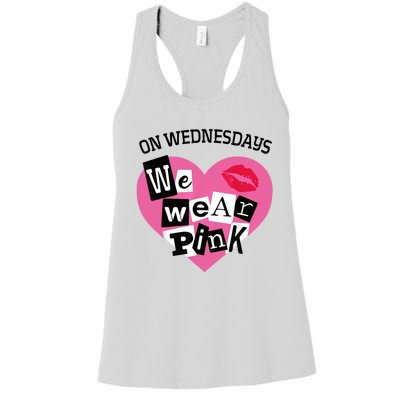 On Wednesday We Wear Pink Funny Valentine Women's Racerback Tank