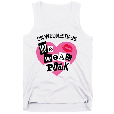 On Wednesday We Wear Pink Funny Valentine Tank Top