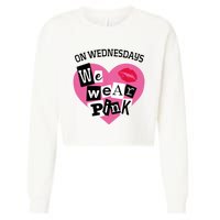 On Wednesday We Wear Pink Funny Valentine Cropped Pullover Crew