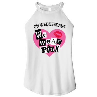 On Wednesday We Wear Pink Funny Valentine Women's Perfect Tri Rocker Tank