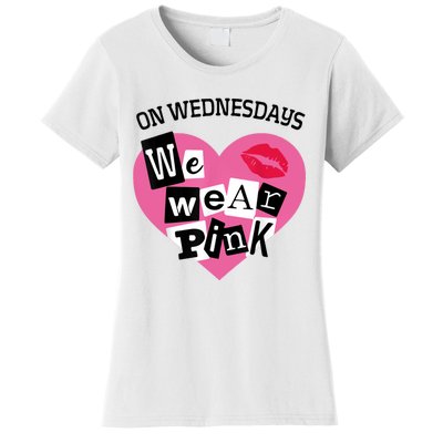 On Wednesday We Wear Pink Funny Valentine Women's T-Shirt