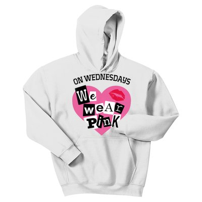 On Wednesday We Wear Pink Funny Valentine Kids Hoodie