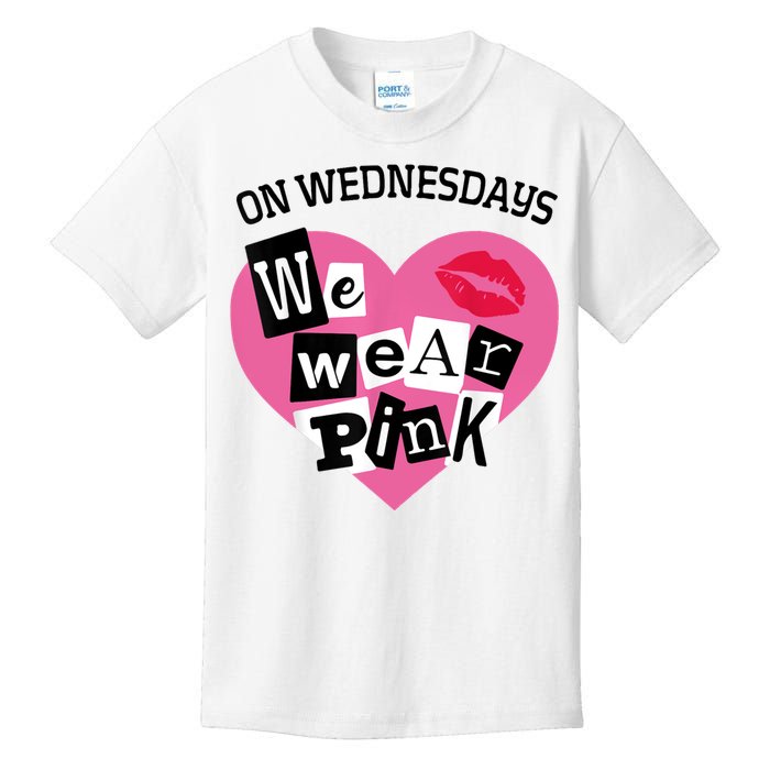 On Wednesday We Wear Pink Funny Valentine Kids T-Shirt