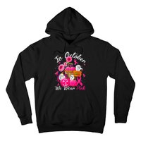 October We Wear Pink Pumpkin Ghost Halloween Breast Cancer Hoodie