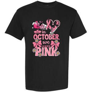 October We Wear Breast Cancer Awareness Postal Worker Garment-Dyed Heavyweight T-Shirt