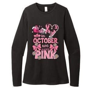 October We Wear Breast Cancer Awareness Postal Worker Womens CVC Long Sleeve Shirt