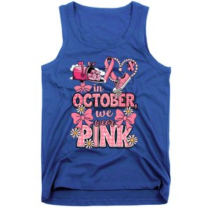 October We Wear Breast Cancer Awareness Postal Worker Tank Top