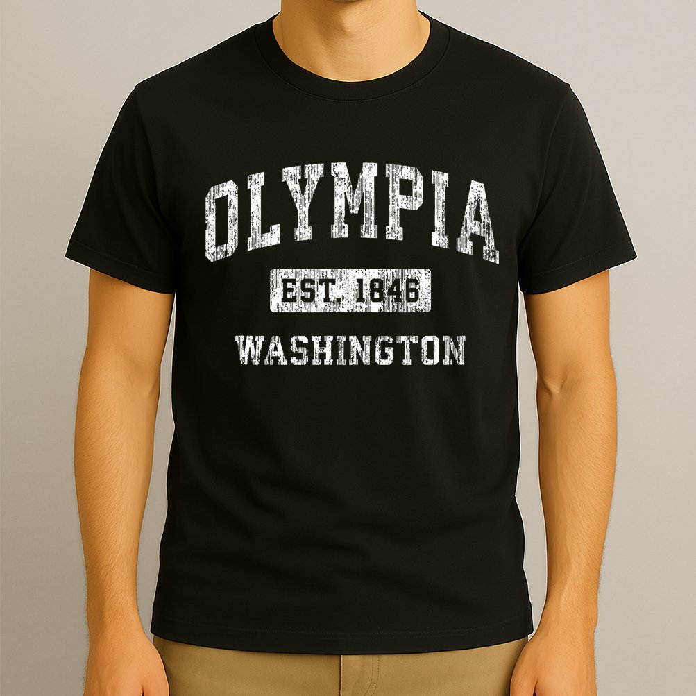 Olympia Washington Wa Vintage Established Sports T-Shirt