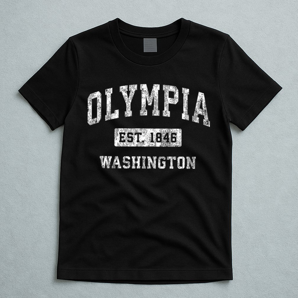 Olympia Washington Wa Vintage Established Sports T-Shirt