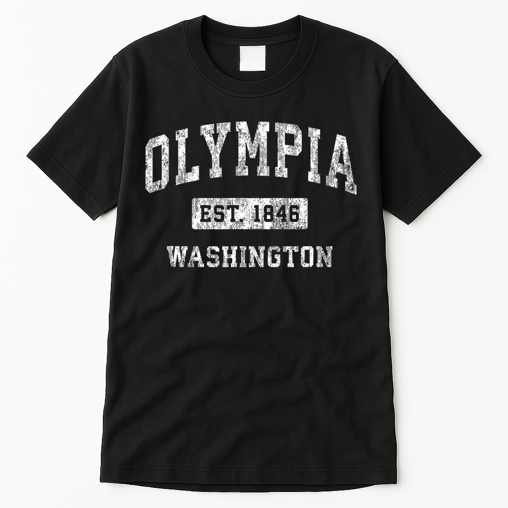 Olympia Washington Wa Vintage Established Sports Tall T-Shirt