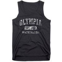 Olympia Washington Wa Vintage Established Sports Tank Top