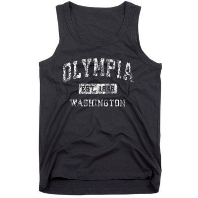 Olympia Washington Wa Vintage Established Sports Tank Top