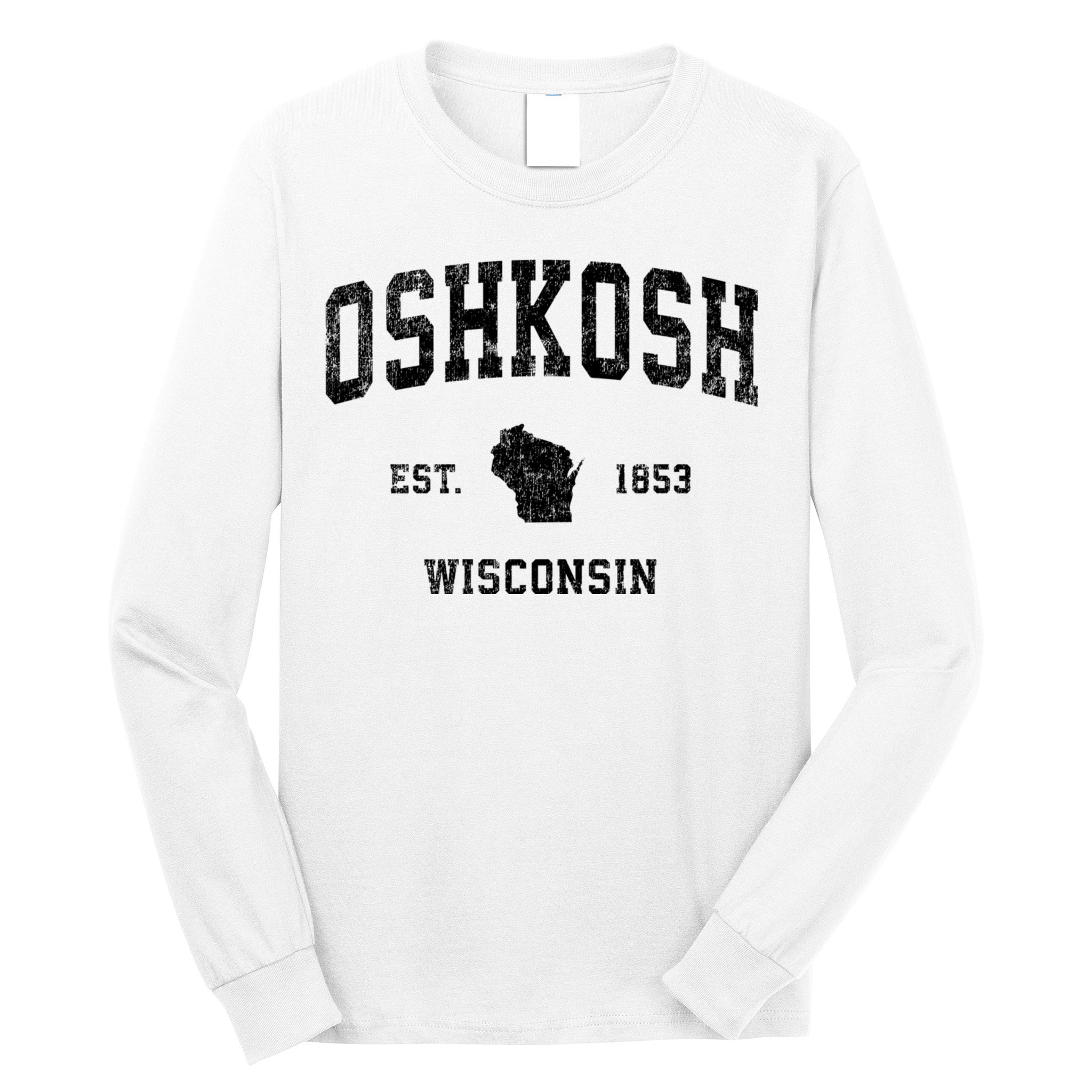 Oshkosh Wisconsin Wi Vintage Established Sports Design Long Sleeve Shirt