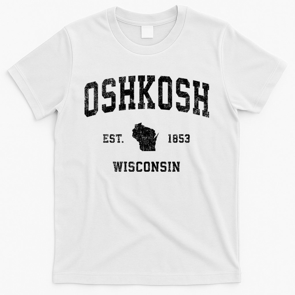 Oshkosh Wisconsin Wi Vintage Established Sports Design T-Shirt