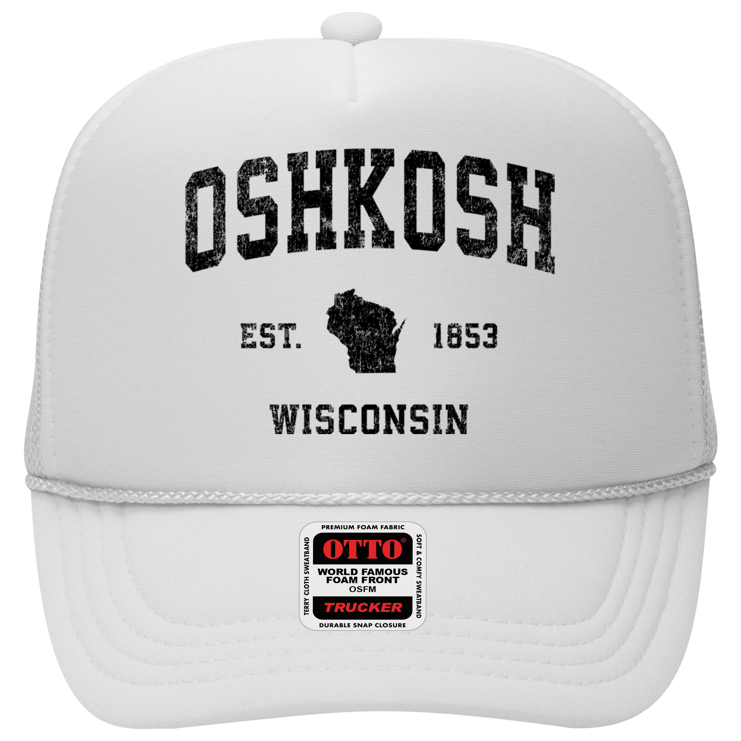 Oshkosh Wisconsin Wi Vintage Established Sports Design Hat