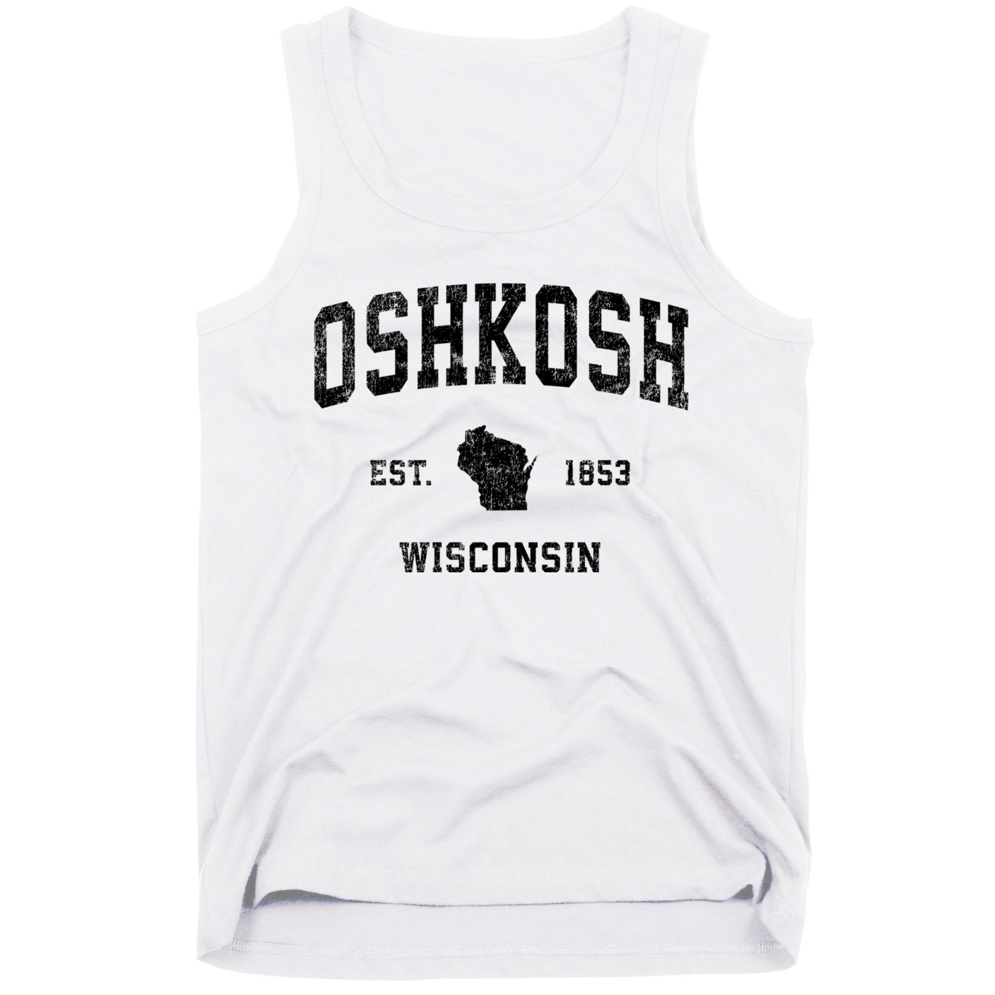 Oshkosh Wisconsin Wi Vintage Established Sports Design Tank Top