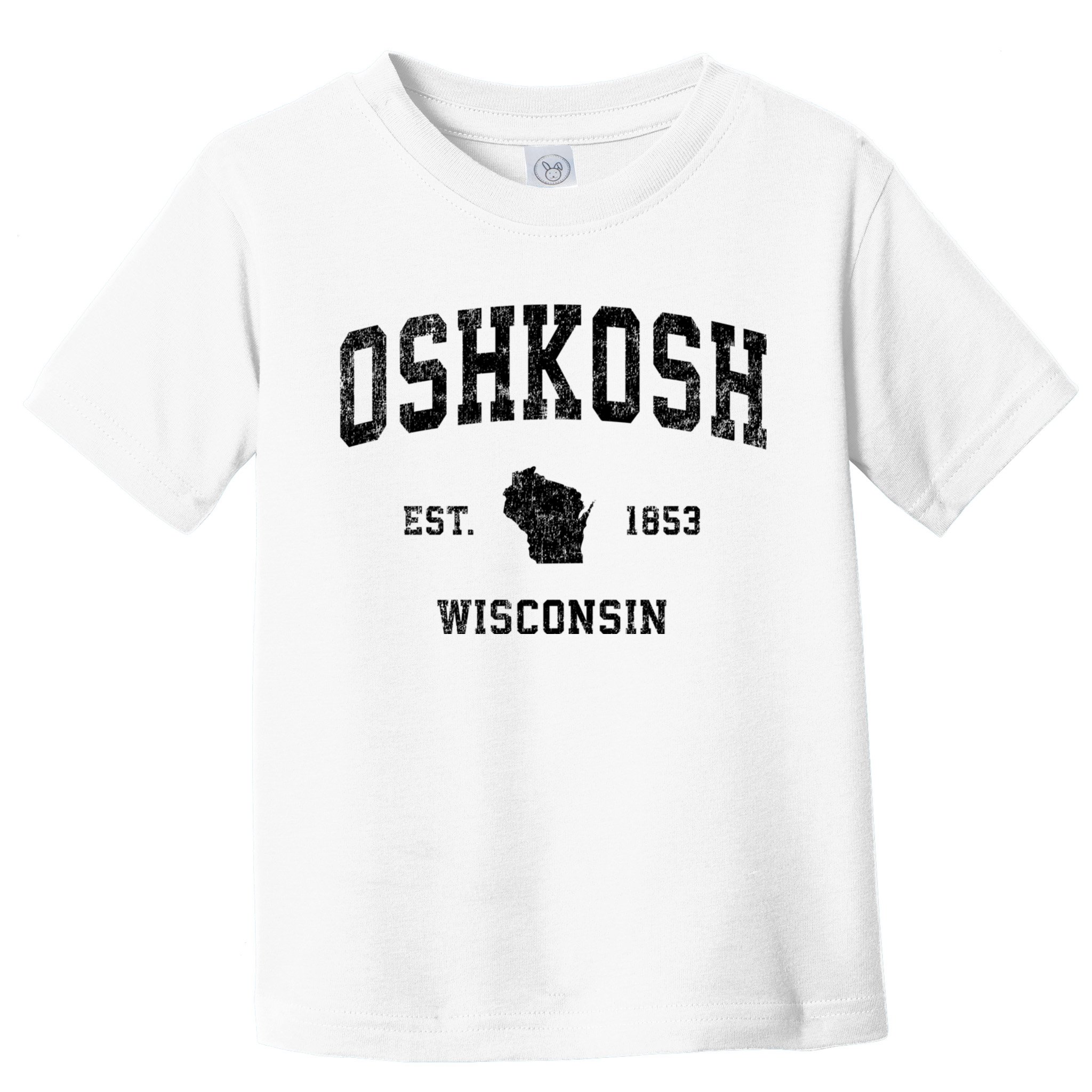 Oshkosh Wisconsin Wi Vintage Established Sports Design Toddler T-Shirt
