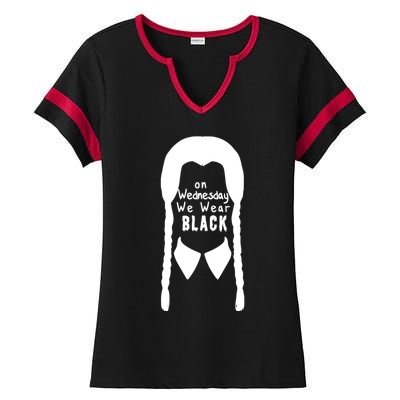 On Wednesday We Wear Black Ladies Halftime Notch Neck Tee