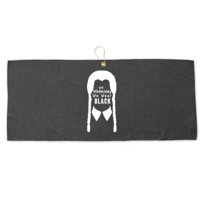 On Wednesday We Wear Black Large Microfiber Waffle Golf Towel