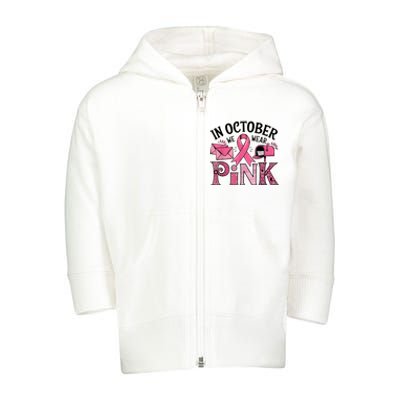 October We Wear Gift Toddler Zip Fleece Hoodie