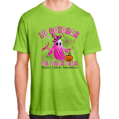 October We Wear Pin.K Breast Cancer Awareness Halloween Ghost Adult ChromaSoft Performance T-Shirt