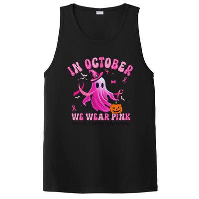 October We Wear Pin.K Breast Cancer Awareness Halloween Ghost PosiCharge Competitor Tank