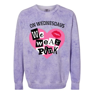 On Wednesday We Wear Pink Funny Valentine Colorblast Crewneck Sweatshirt