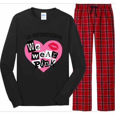 On Wednesday We Wear Pink Funny Valentine Long Sleeve Pajama Set