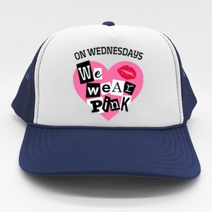 On Wednesday We Wear Pink Funny Valentine Trucker Hat