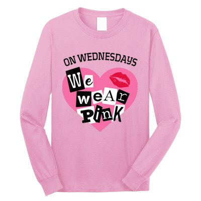 On Wednesday We Wear Pink Funny Valentine Long Sleeve Shirt