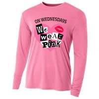 On Wednesday We Wear Pink Funny Valentine Cooling Performance Long Sleeve Crew