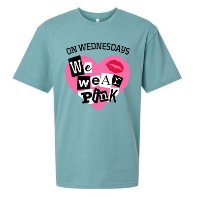 On Wednesday We Wear Pink Funny Valentine Sueded Cloud Jersey T-Shirt