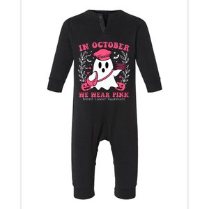 October We Wear Postal Worker Breast Cancer Awareness Infant Fleece One Piece