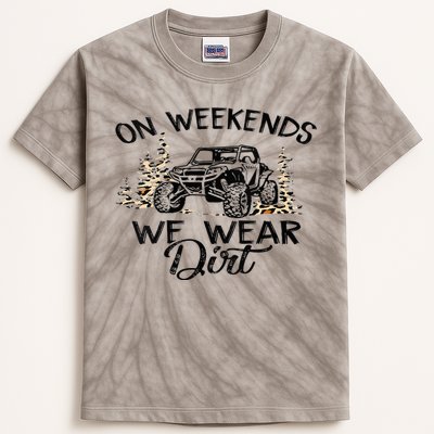 On Weekends We Wear Dirt Sxs Utv Kids Tie-Dye T-Shirt