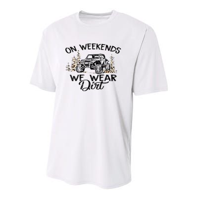 On Weekends We Wear Dirt Sxs Utv Youth Performance Sprint T-Shirt