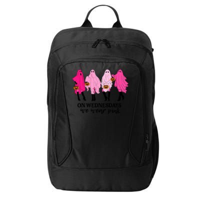 On Wednesday We Wear Pink Ghost Halloween City Backpack