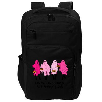 On Wednesday We Wear Pink Ghost Halloween Impact Tech Backpack