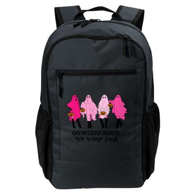 On Wednesday We Wear Pink Ghost Halloween Daily Commute Backpack