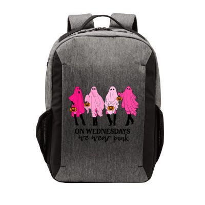 On Wednesday We Wear Pink Ghost Halloween Vector Backpack