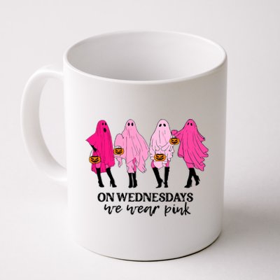 On Wednesday We Wear Pink Ghost Halloween Coffee Mug