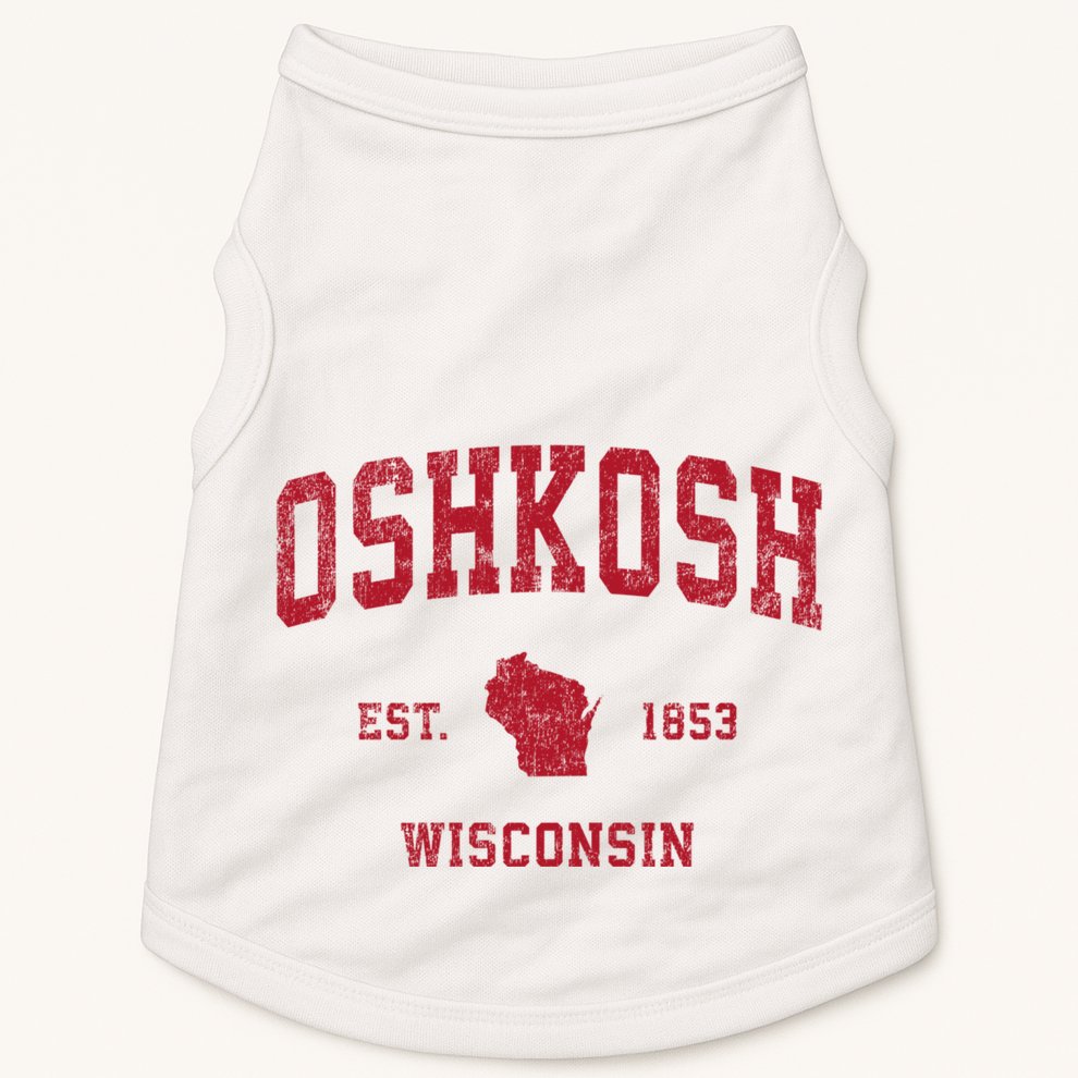 Oshkosh Wisconsin Wi Vintage Sports Doggie Tank